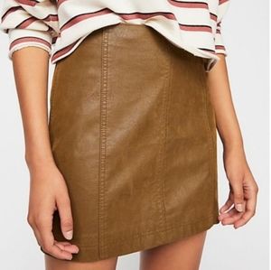 Free People Modern Femme Vegan Suede Skirt